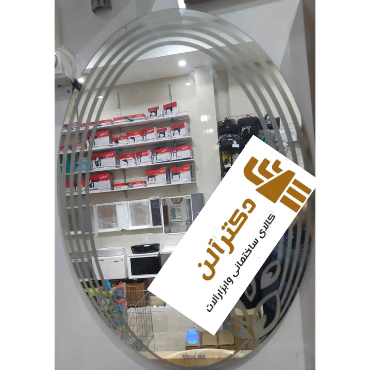 آینه تاچ LED چراغدار الماس بیضی ساده و طرح دار